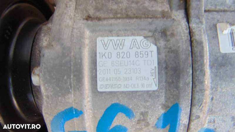 Compresor clima VW Golf 6 1.2 tsi 1.4 tsi golf 6 plus 1.6tdi Skoda yeti octavia Fabia Polo 6r touran caddy passat b7 audi a3 seat leon ibiza toledo - 3