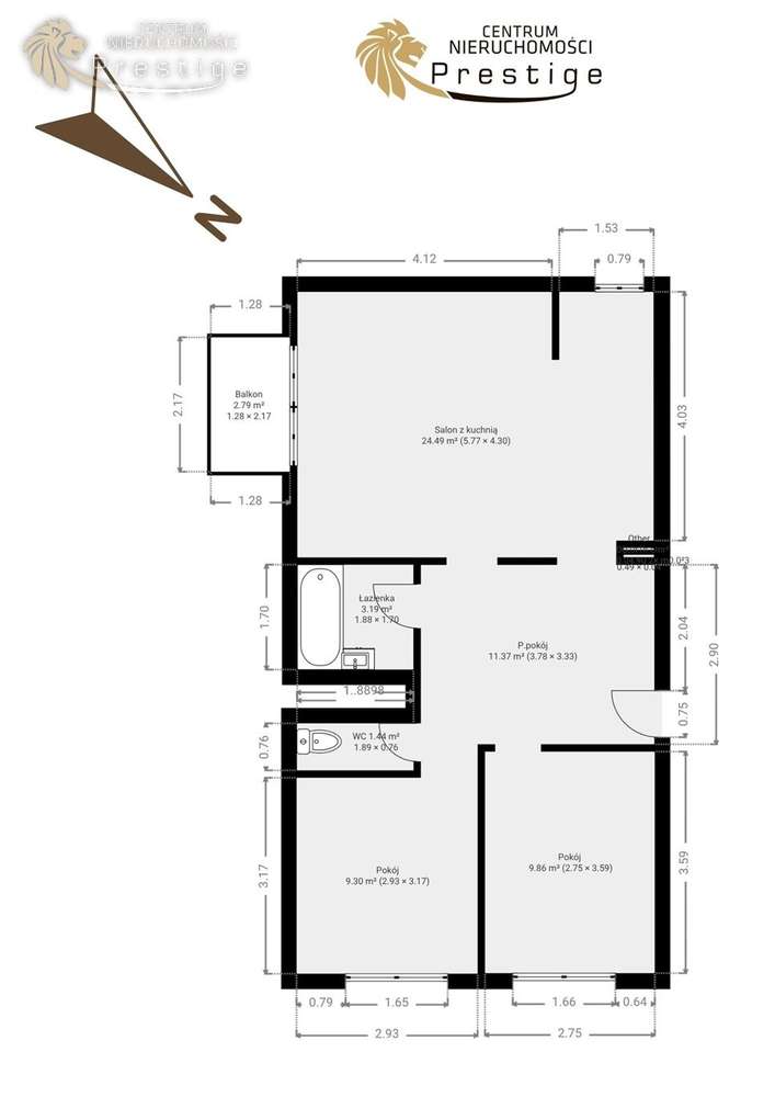 3 pokoje 63 m² – świetny układ dla rodziny-8