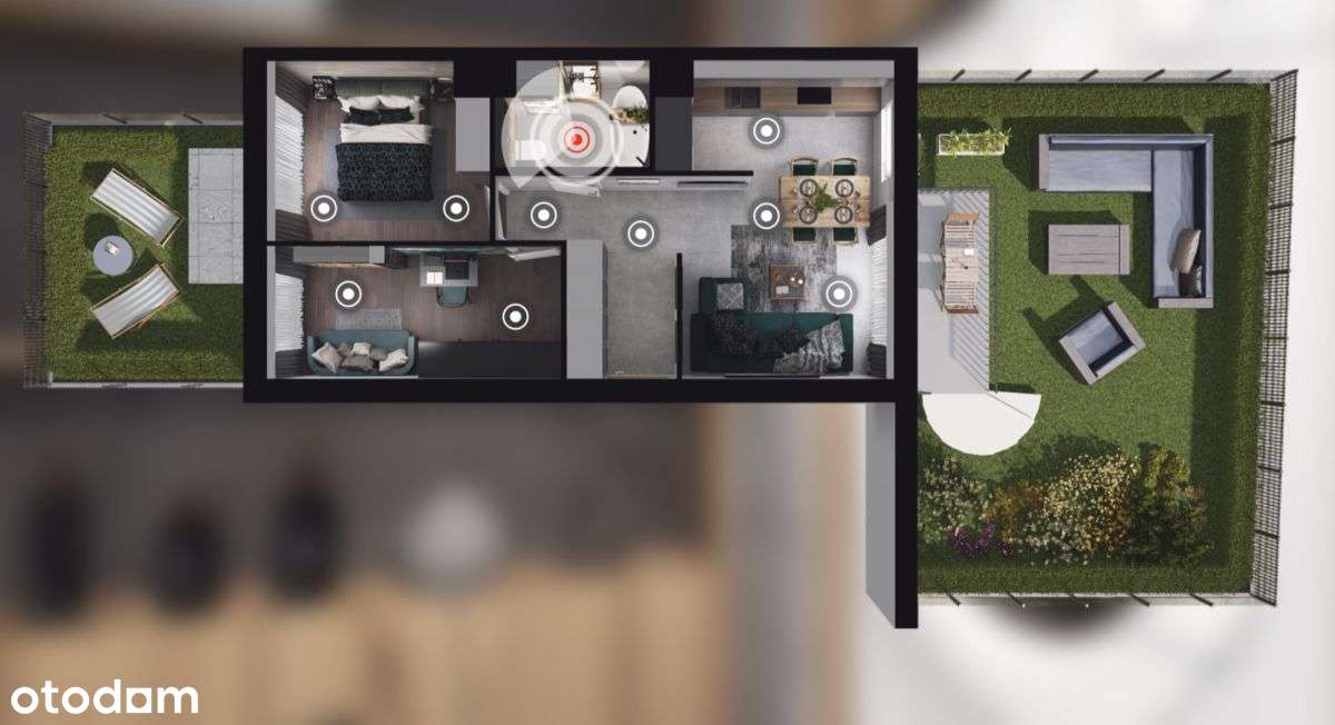 Wyjątkowe 3-pokojowe mieszkanie z dwoma ogródkami - Pełny obrazek: 4/9