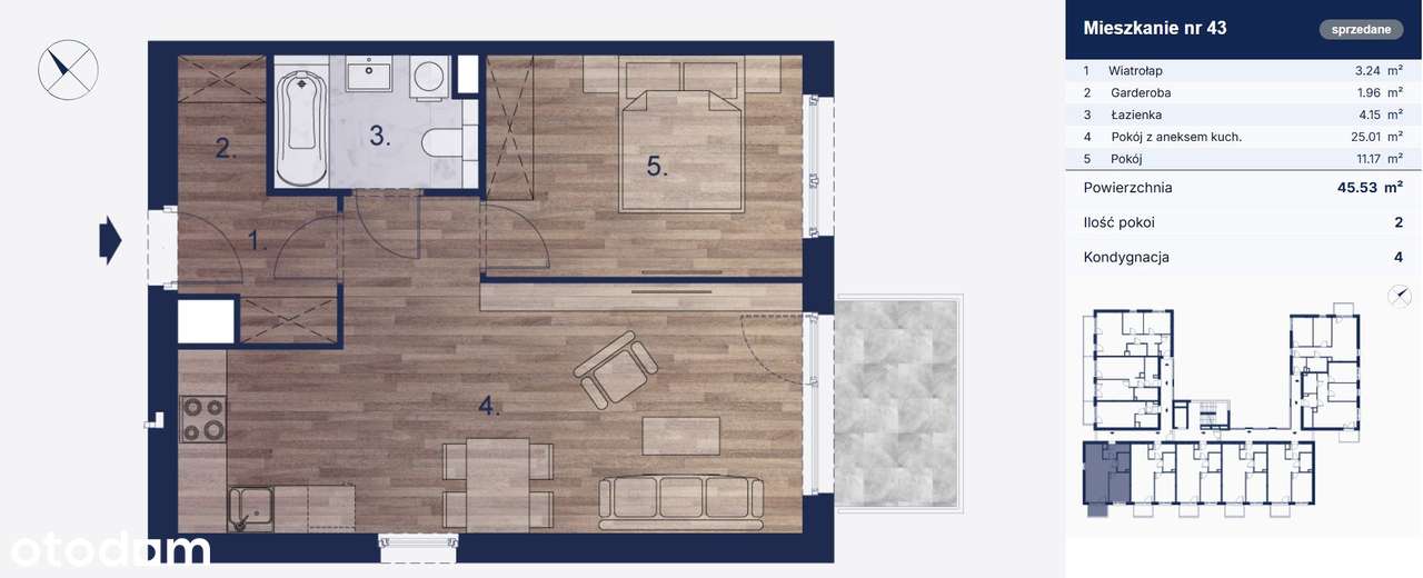Słoneczne 2‑pokojowe mieszkanie w nowej inwestycji (bez pośredników) - Pełny obrazek: 4/16
