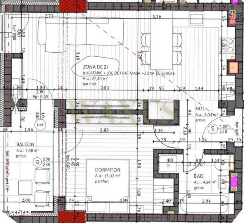 Apartament semifinisat - 56mp I Balcon I Parcare - West Peak - Imagine principală: 4/4