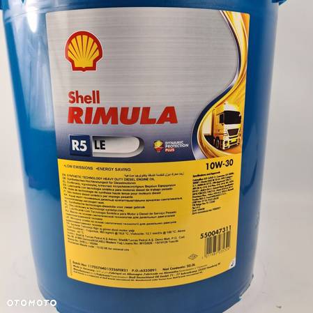 Shell Rimula R5 LE 10w-30 20L Cat ECF-3 /2 VDS-4.5 - 2