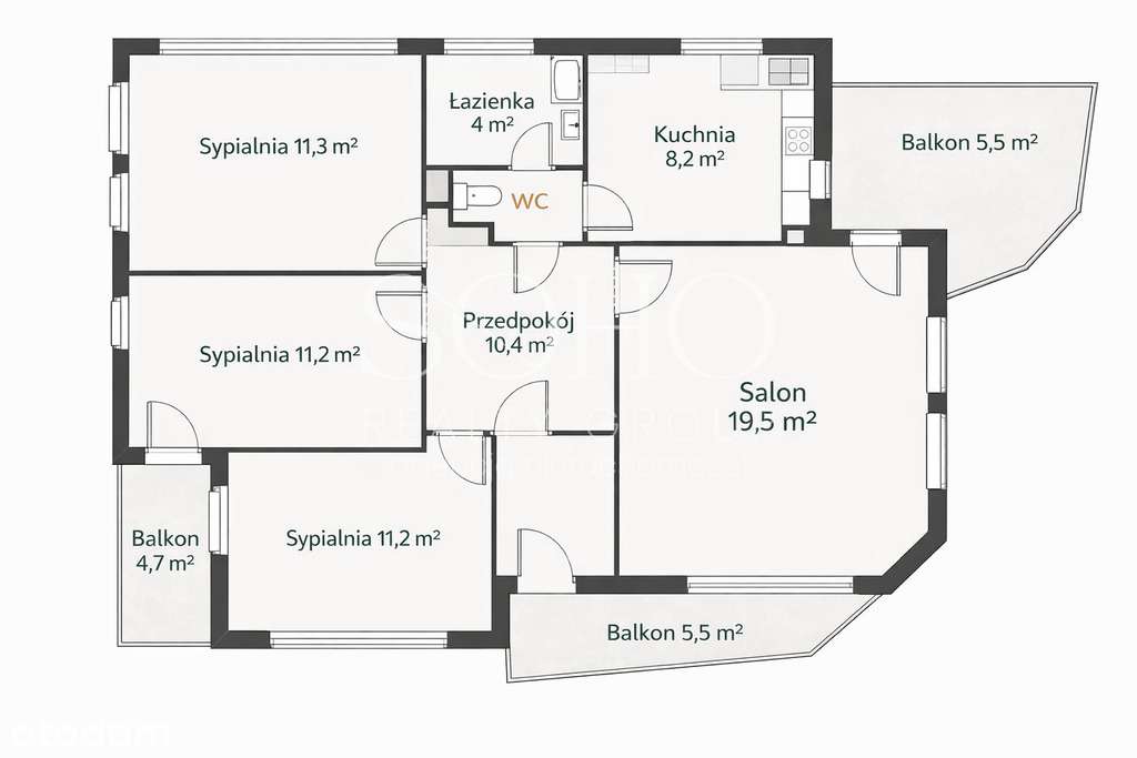 4-pokojowe mieszkanie 79m2, Żabiniec, Solskiego. - Pełny obrazek: 4/20