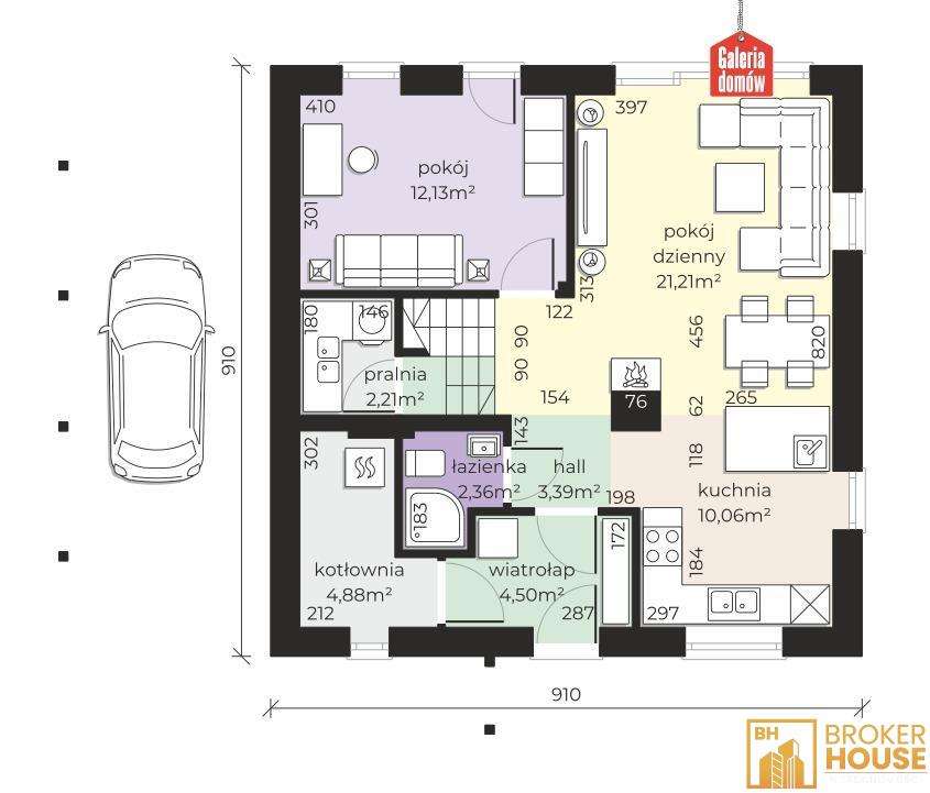 DOM WOLNOSTOJĄCY W STANIE DEWELOPERSKIM CZARNOWĄSY POMPA CIEPŁA - Pełny obrazek: 4/20