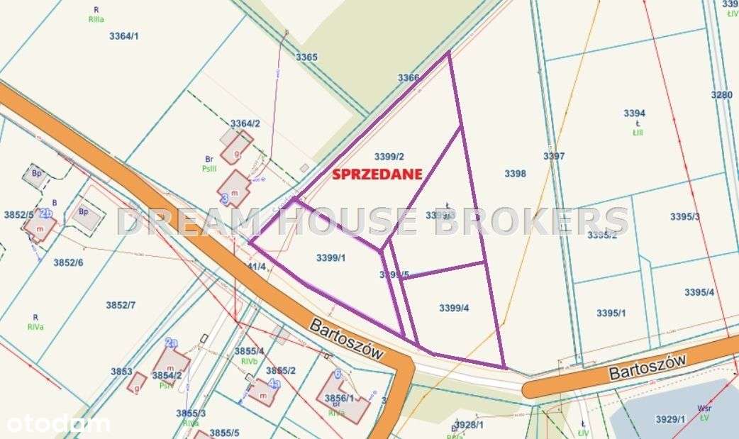Trzy działki budowlane na sprzedaż w Rymanowie - Pełny obrazek: 5/10
