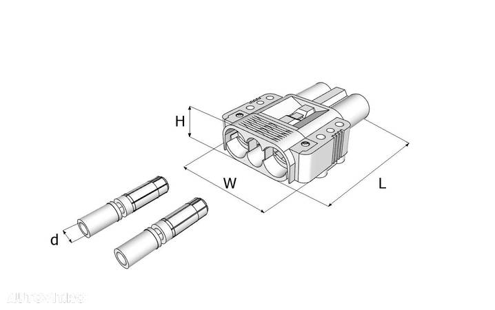 Mufă 80 A DIN, 25 mm2 - conector baterie - 4
