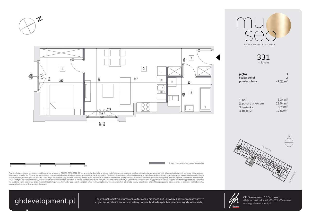 2-pokojowe mieszkanie 47m2 Bezpośrednio - Pełny obrazek: 2/7