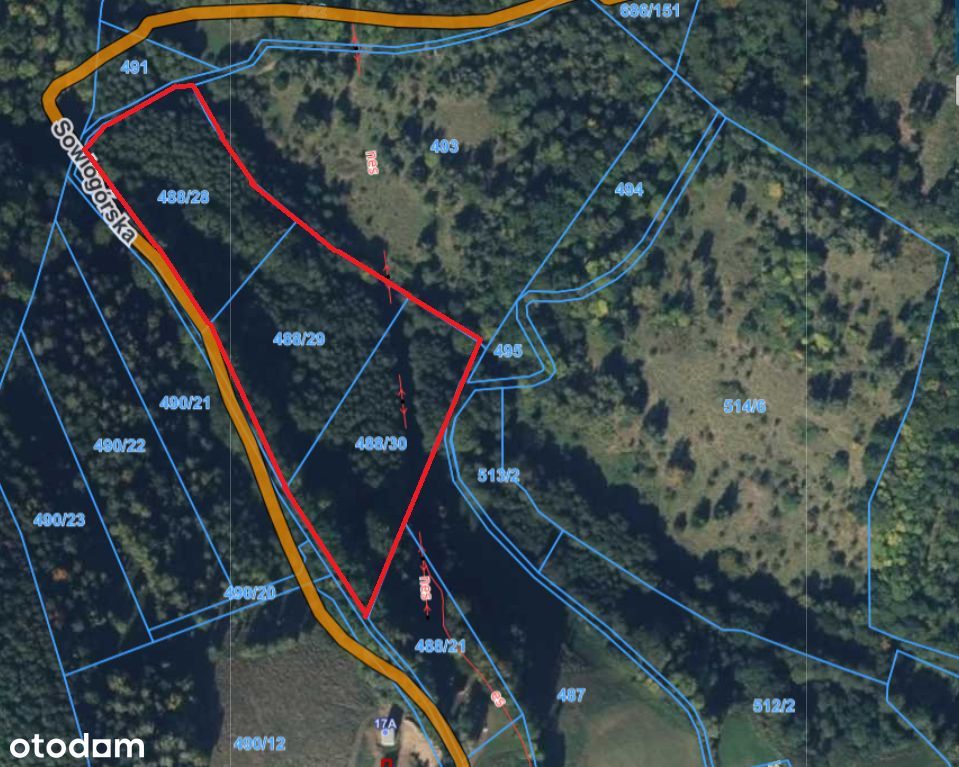 Działka w Rościszowie, 1,8 ha.