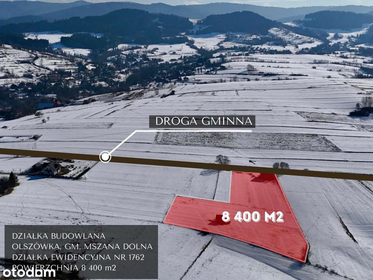 Duża działka budowlana w  SERCU BESKIDÓW-OLSZÓWKA, gmina Mszana Dolna-2