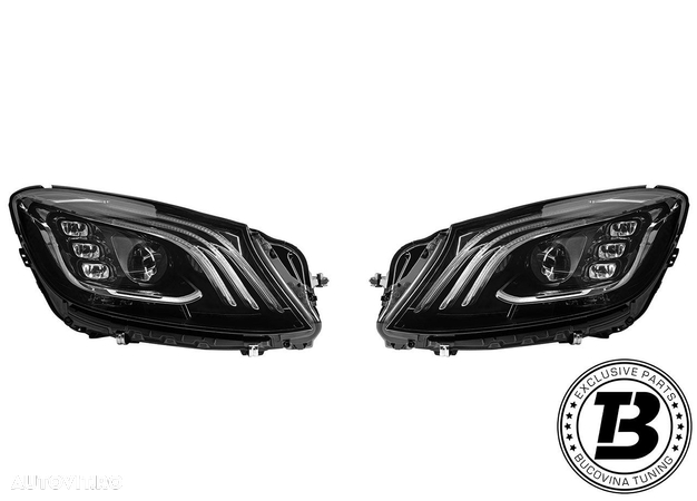 Faruri FULL LED compatibile cu Mercedes S Class W222 Facelift Design - 2