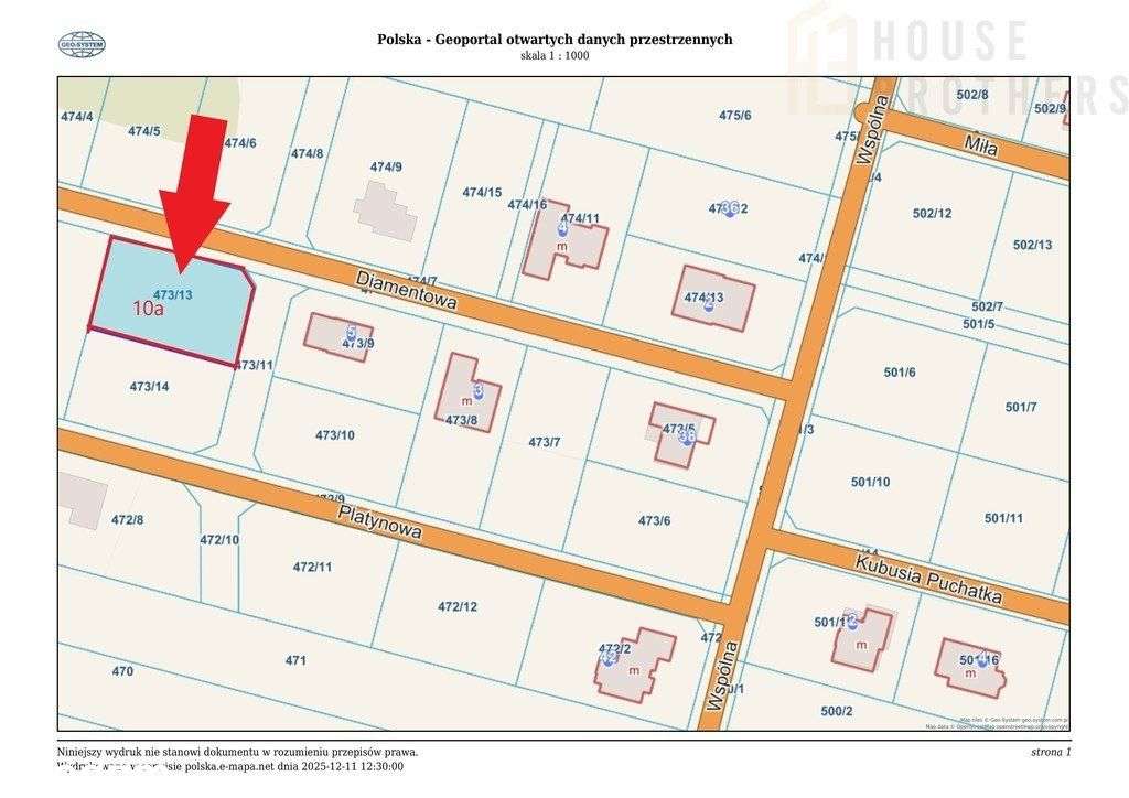 Działka budowlana 10a Dzbenin, Diamentowa-0
