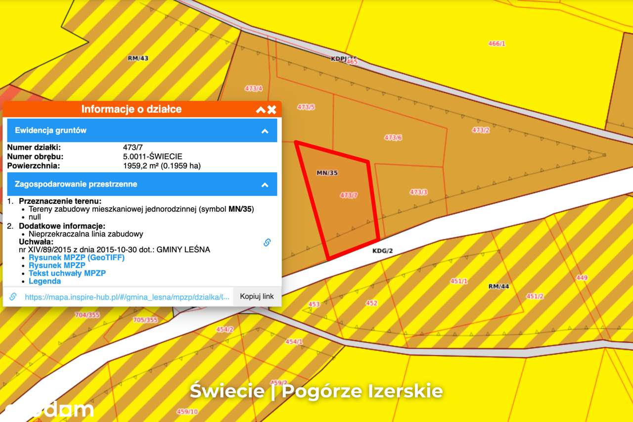Działka 1830 m² w Świeciu – miejsce na dom z widokiem na Góry Izerskie-4