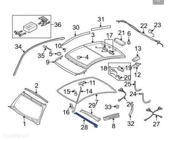 LISTWA USZCZELKA PROFILOWA PRZEDNIA PORSCHE 911 (996) 98-06 99656245900 - 2