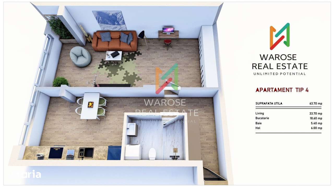 0% Comision | Ap 2 camere | 3 Structuri | De la 58 mp - Imagine principală: 4/20