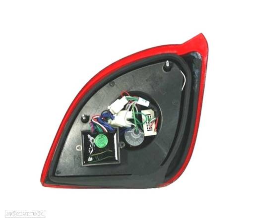 FAROLINS TRASEIROS LED PARA FORD FIESTA MK4 96-02 VERMELHO CROMADO - 2