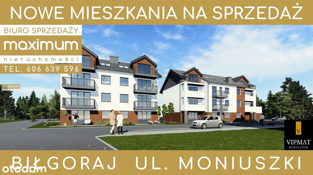 Nowe mieszkania Moniuszki Biłgoraj | od 50 do 67m2