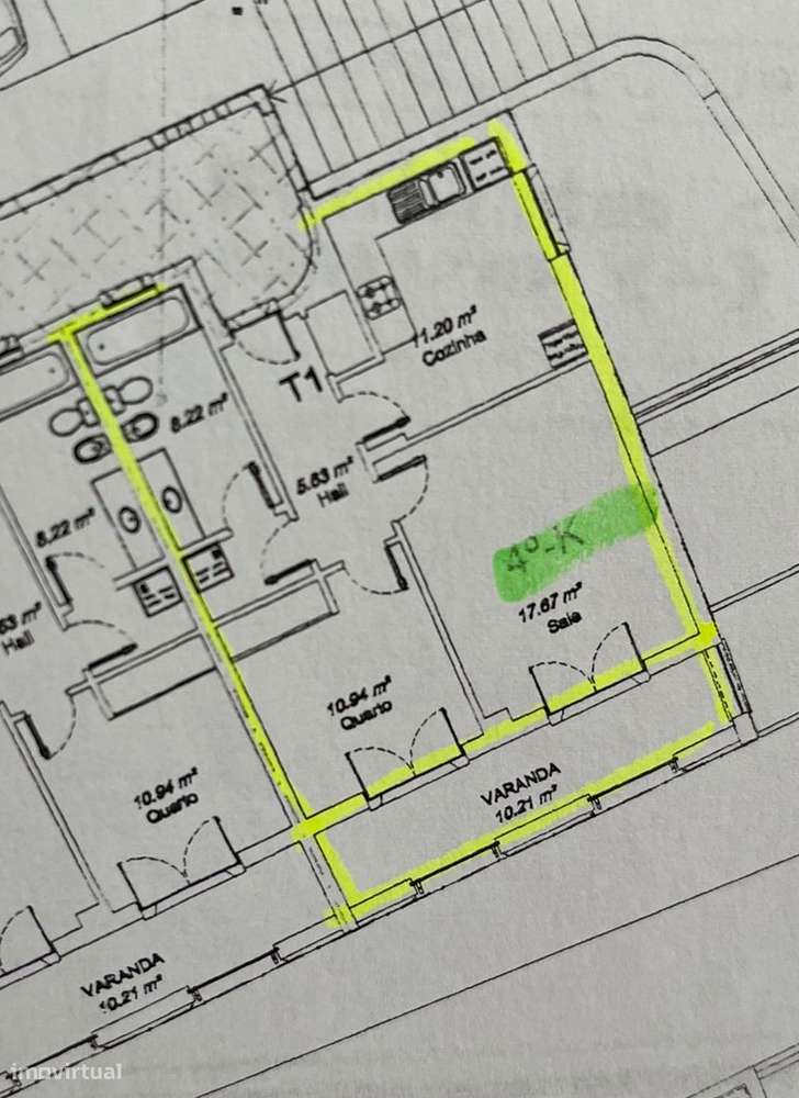 Apartamento T1 c/ Terraço, Vista Mar, Piscina e Box na Praia do Ouro-17