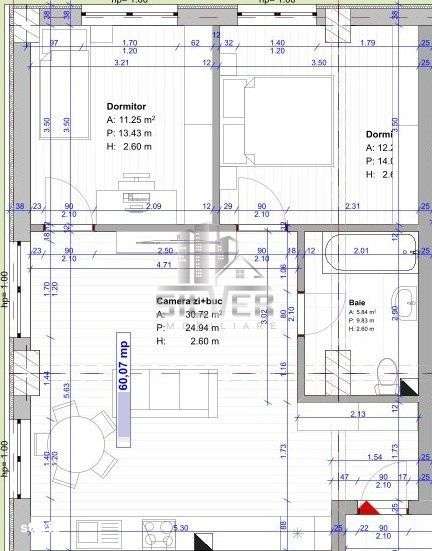Apartament cu 3 camere/60 mp/CF/zona Terra/Pret Redus. - Imagine principală: 2/10