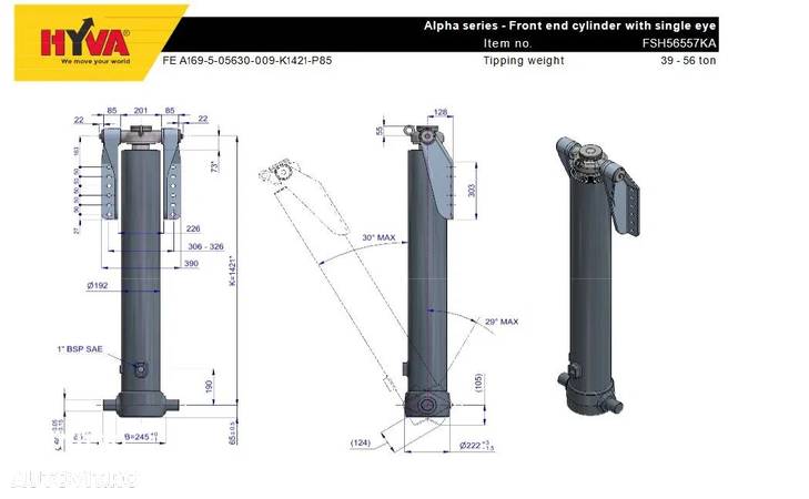 Cilindru basculare Hyva FSH56557KA - 1