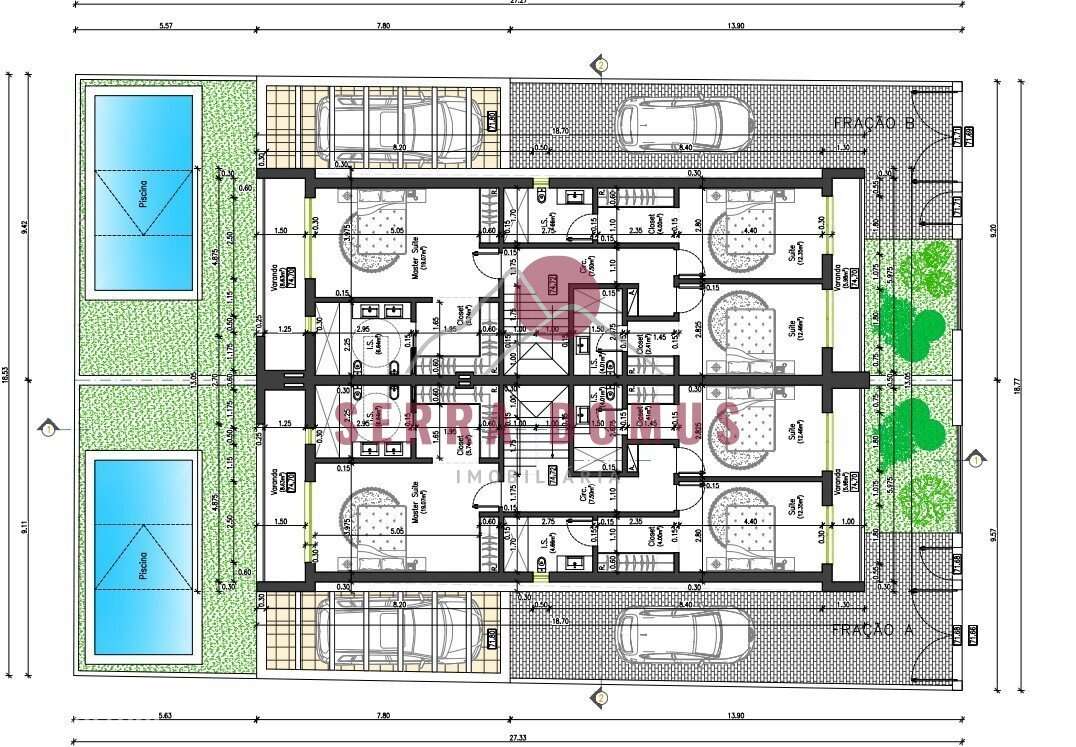 Moradia Geminada frações A ou B com tipologia T4 com piscina em Fer... - Grande imagem: 3/7
