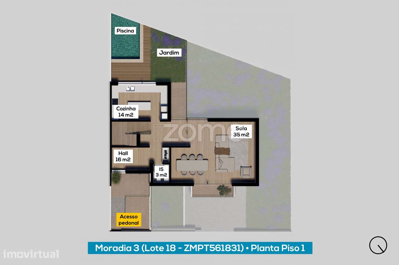 Moradia T3+1 nova, com jardim e piscina - Gandra Hills Villas - Grande imagem: 5/17
