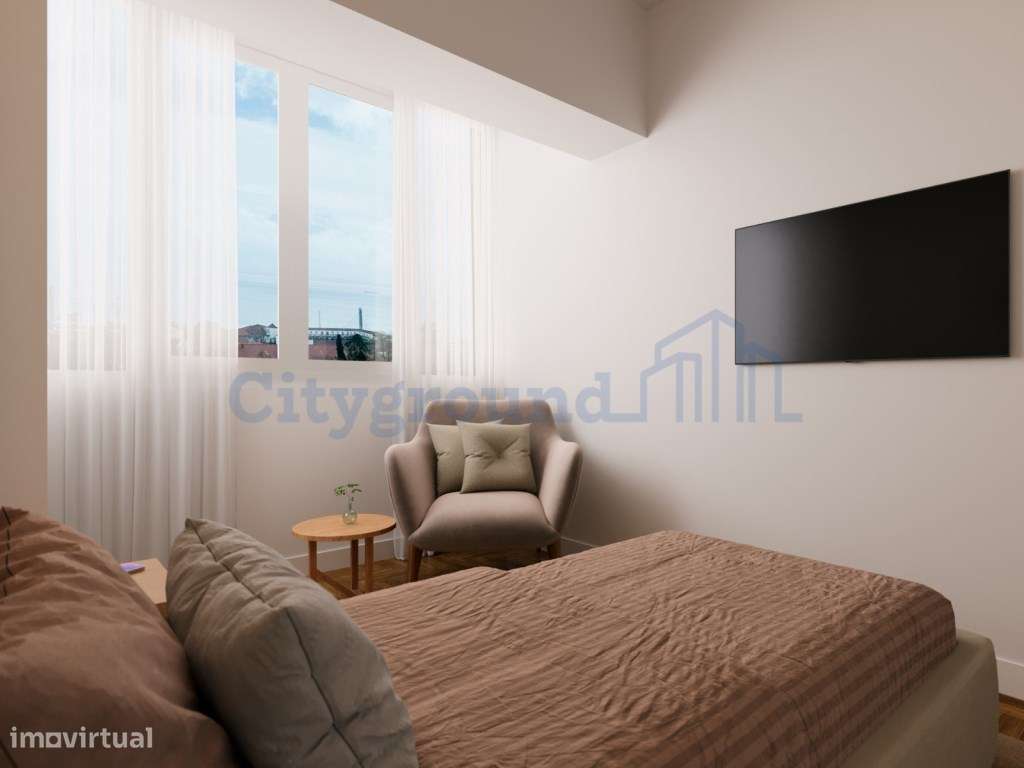 Apartamento T2 com varanda e vista de Rio - totalmente renovado-8