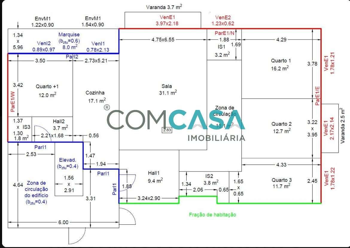 Apartamento 5 assoalhadas (T4) | varandas | permutas | Matosinhos-47