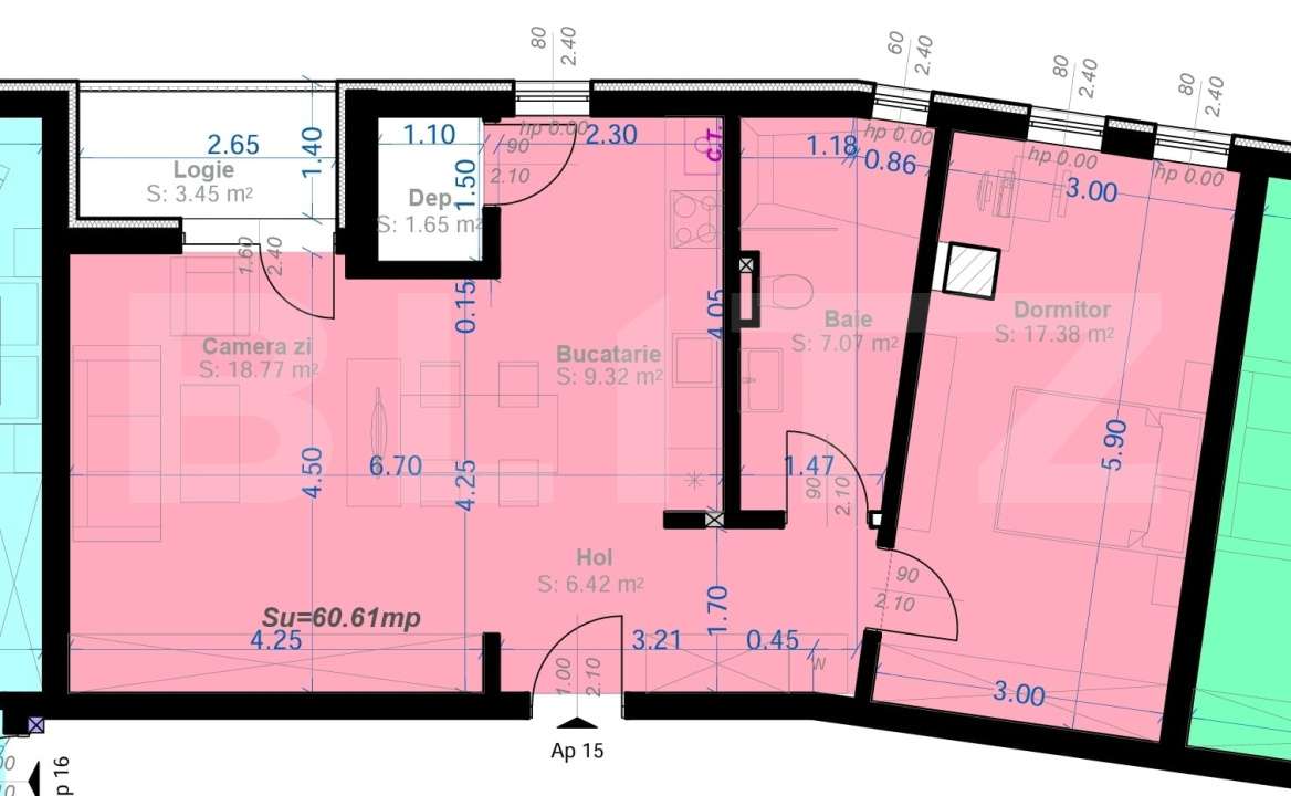 Apartament 2 Camere | 61 mp Utili | Zona Aradului — fotografia 1