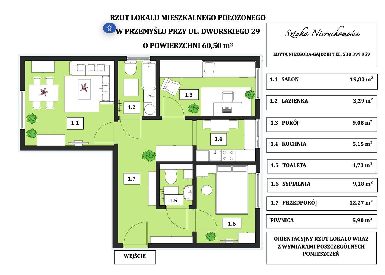 SUPER mieszkanie 3 pokojowe z GRAŻEM lub bez Przemyśl ul. Dworskiego !-12