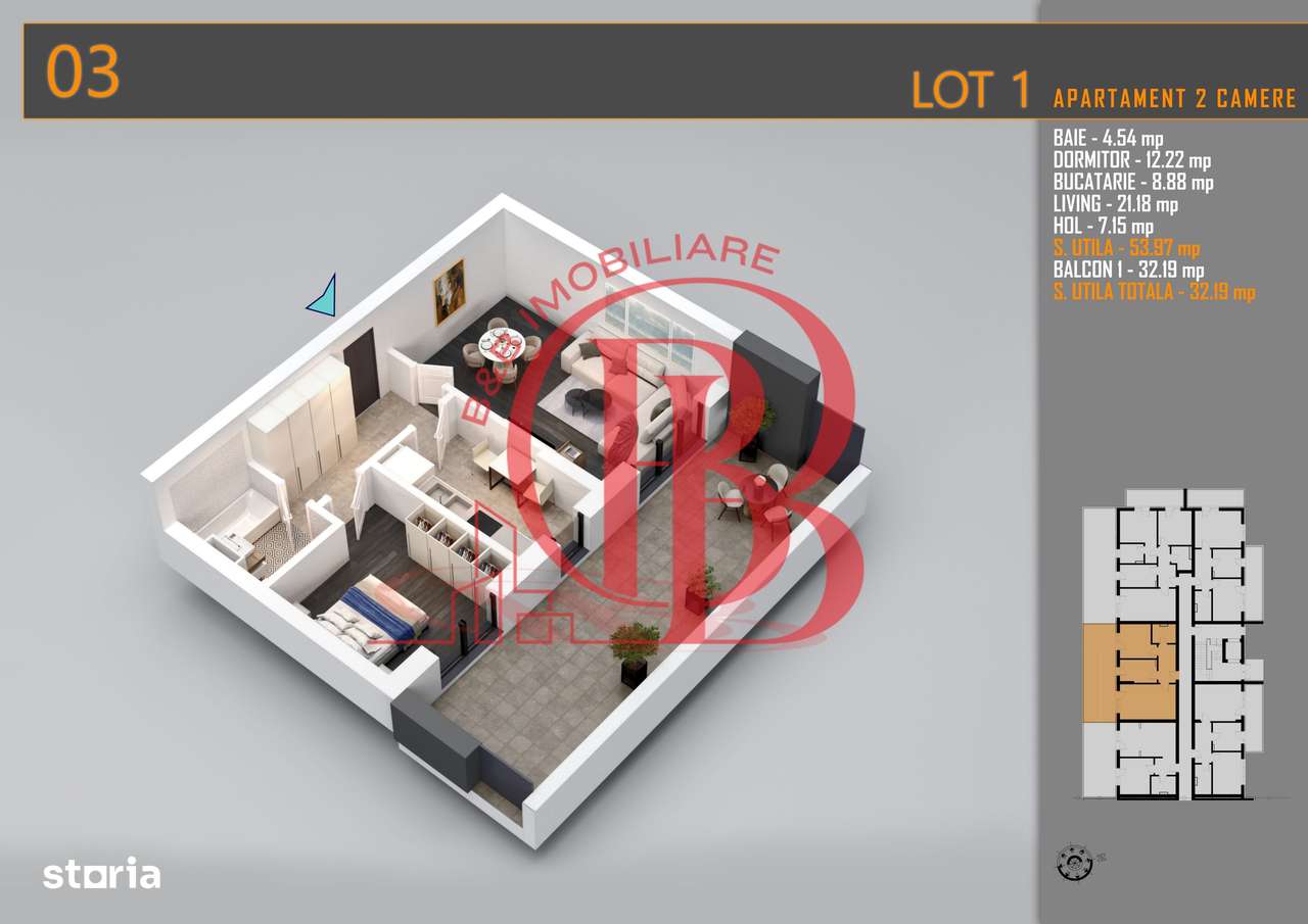 Apartament 2 camere cu terasa-Titan Pallady Metrou Teclu