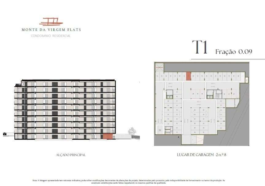 Apartamento T1 com terraço com 50 m2 e 1 lugar de garagem, Monte da Vi-9