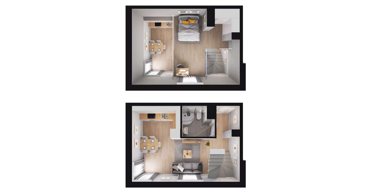 2-pokojowe mieszkanie 46m2 Bezpośrednio - Pełny obrazek: 2/8