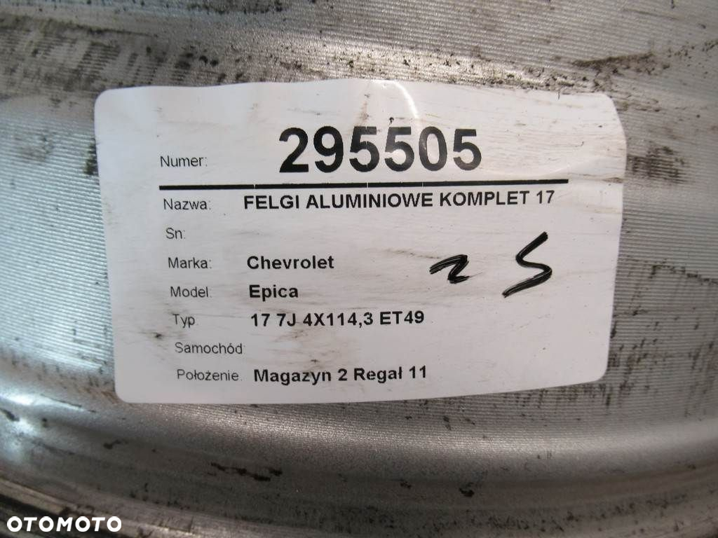 FELGI ALUMINIOWE KOMPLET 17 CHEVROLET - 13