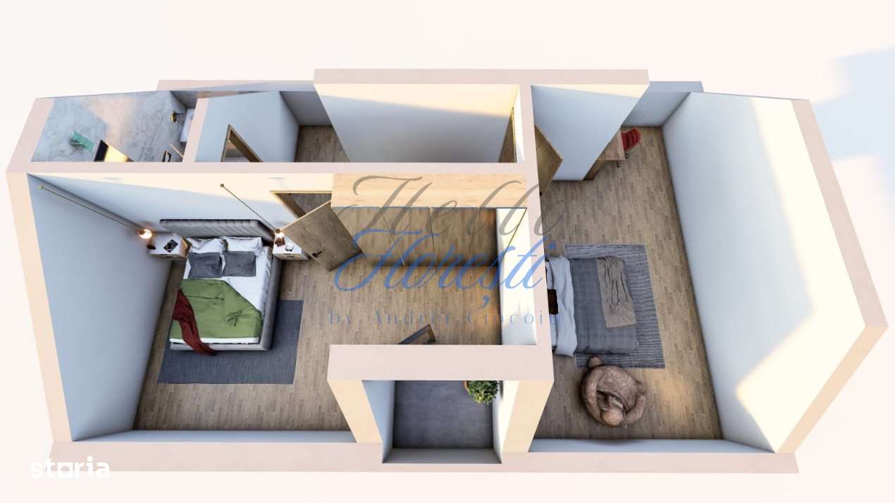 OFERTA !!! Apartament 4 Camere, Pe 2 Nivele, Semifinisat, 100 mp, Zona - Imagine principală: 4/6