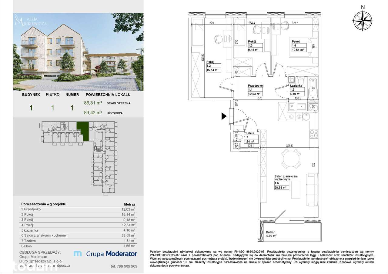 Rodzinne 4 pokoje/dwie łazienki/Osielsko/miejsce postojowe w hali -50%-11