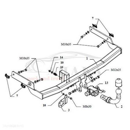 Hak Holowniczy Automat Do Peugeot 206 Hatchback 1998-2009 - 3