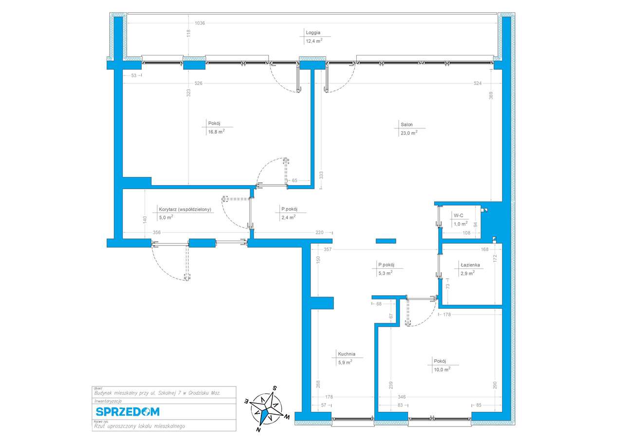 Mieszkanie 67m² ✮3pokoje✮Duży Balkon✮Winda✮Piwnica✮Pomieszczenie 5m² - Pełny obrazek: 2/14