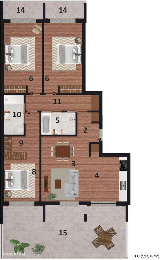 T3 com terraço, Avenida da Europa-8