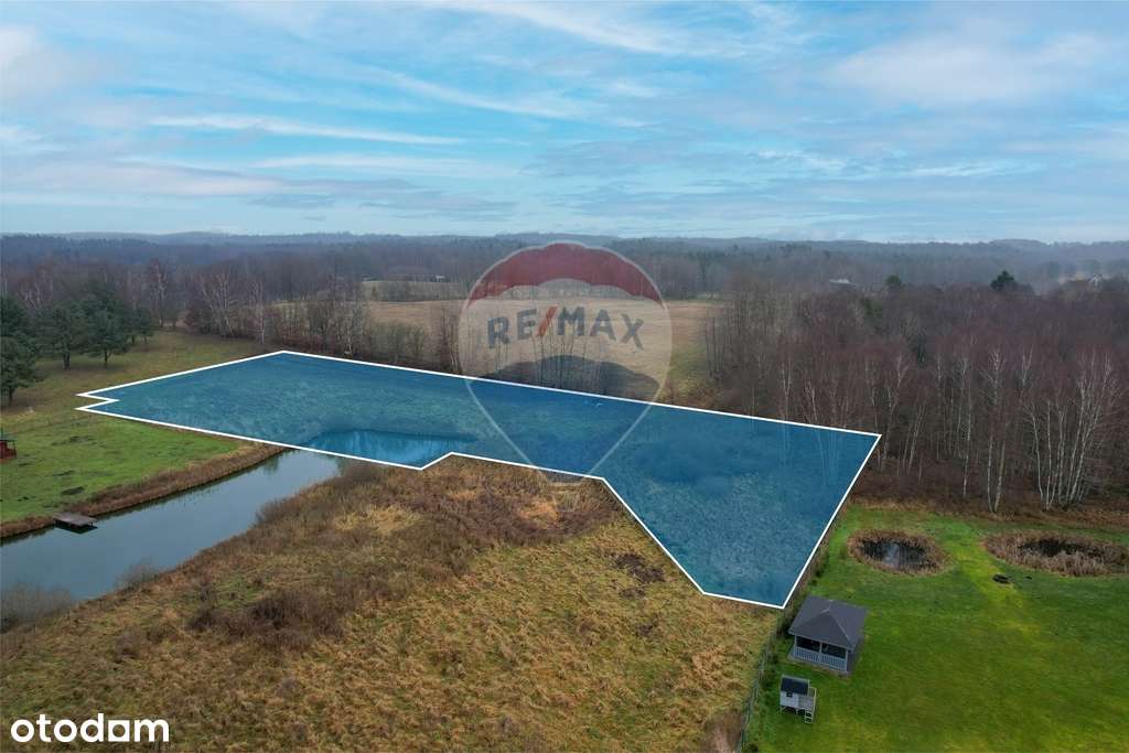 Działka ze stawem, przy jeziorze Wielatowo MPZP-9