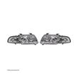 Set faruri tuning Audi A4 Sedan 1999-2000/Avant 1999-2001 fata stanga + dreapta day time running light, silver-transparent - 1