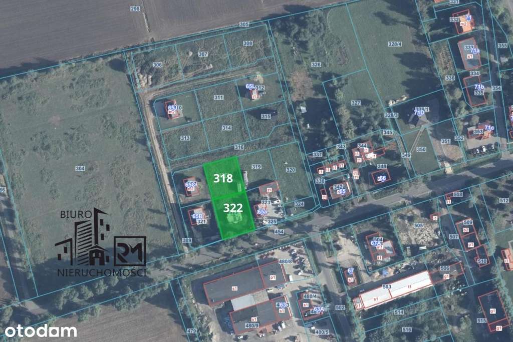 Dwie działki z rozpoczętą budową domu – Markusy-3