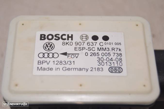 SENSOR SENSORES VELOCIDADE ESP AUDI A5 8T3 8TA 8T0 8K0907637C 8K0907637 0265005738 BOSCH S5 RS5 S4 A4 B8 Q5 8RB - 4