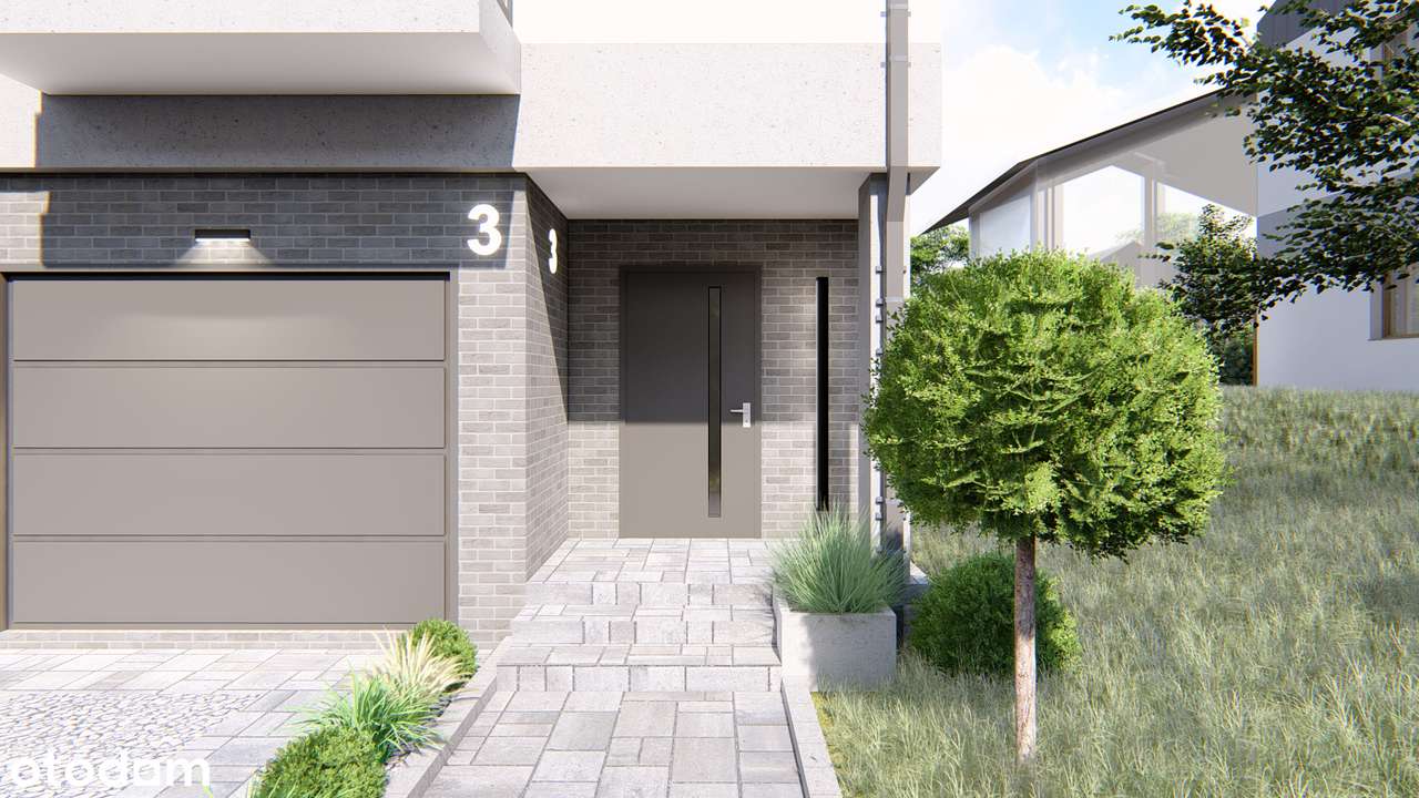 Nowoczesny segment z ogródkiem i garażem | Modrzewiowa Park | Masłów-5