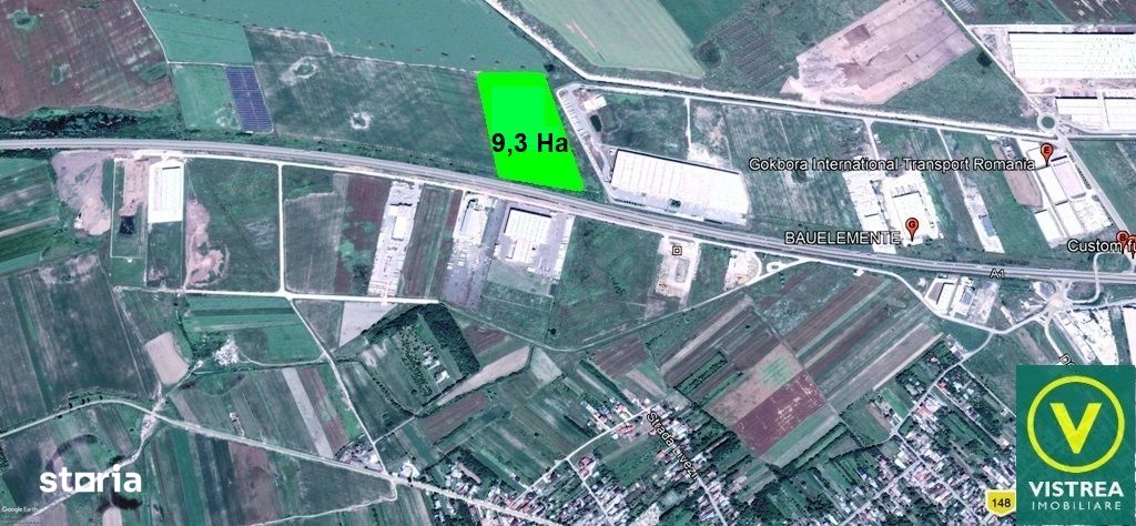 Autostrada Bucuresti-Pitesti(km 23) teren constructii 93000 mp