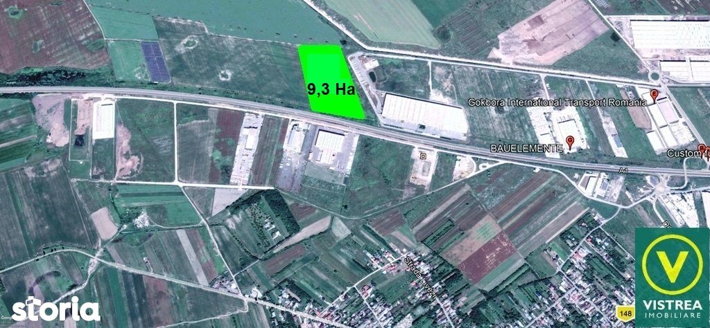 Autostrada Bucuresti-Pitesti(km 23) teren constructii 93000 mp