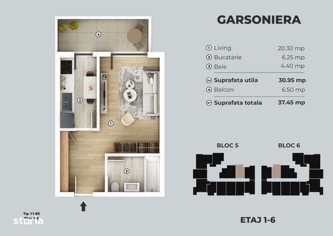 Garsoniera spatioasa METROU BERCENI COMISON 0%!