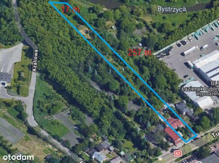 Działka inwestycyjna zabudowana Lublin ul. Turystyczna