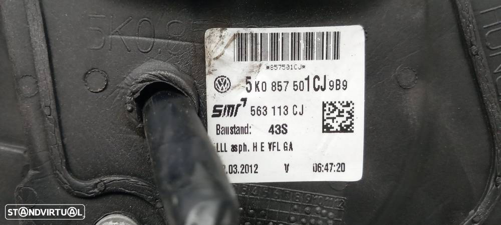 Espelho Retrovisor Esquerdo Electrico Volkswagen Golf Vi (5K1) - 5