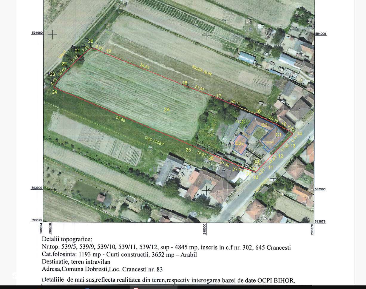 Vand schimb Casa langa Oradea (Crancesti- Com. Dobresti), 4845mp - Imagine principală: 5/20