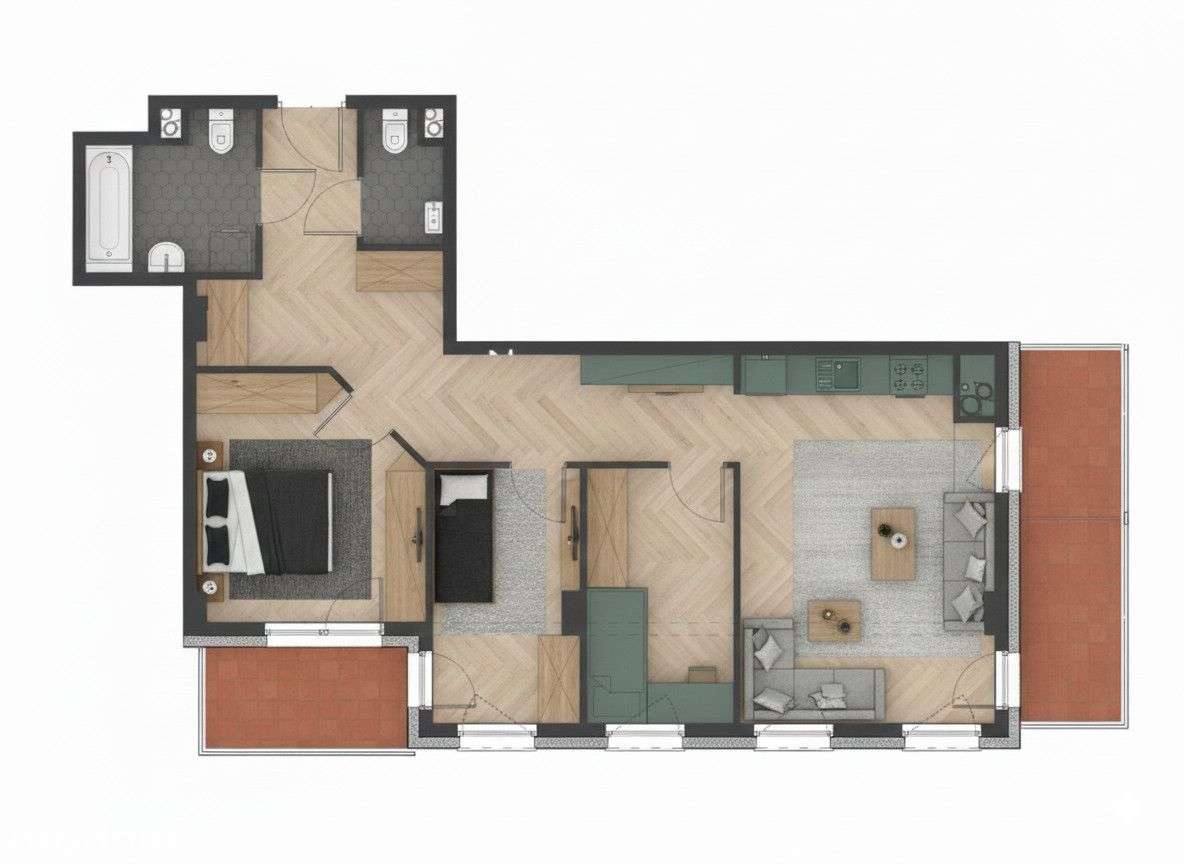 4min Starówka_2 balkony_2 łazienki_Południowa Str. - Pełny obrazek: 4/4